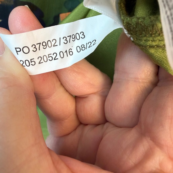 Eloquii Elements Green Floral Ruffle Flutter Sleeve Blouse Top Size 18 NEW - Picture 13 of 13